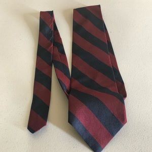 100% Silk Mark Alexander Red and Blue Stripped Business Casual Tie